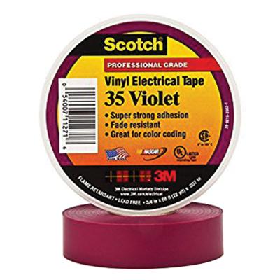 Scotch&reg; Vinyl Color Coding Electrical Tape 35 - Violet